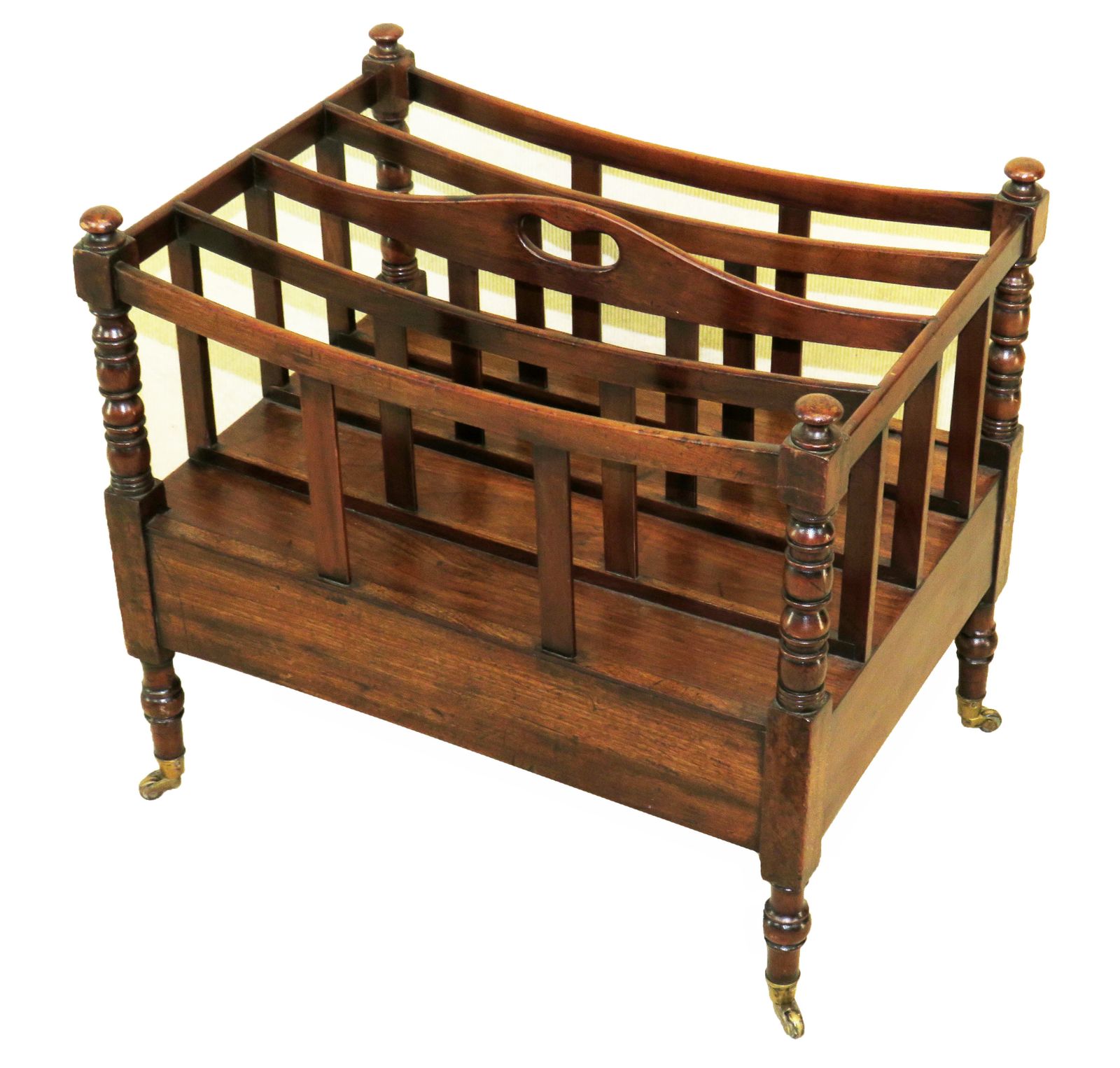 Antique Regency Mahogany Boat Shaped Canterbury (England, Circa 1820) photo for sale