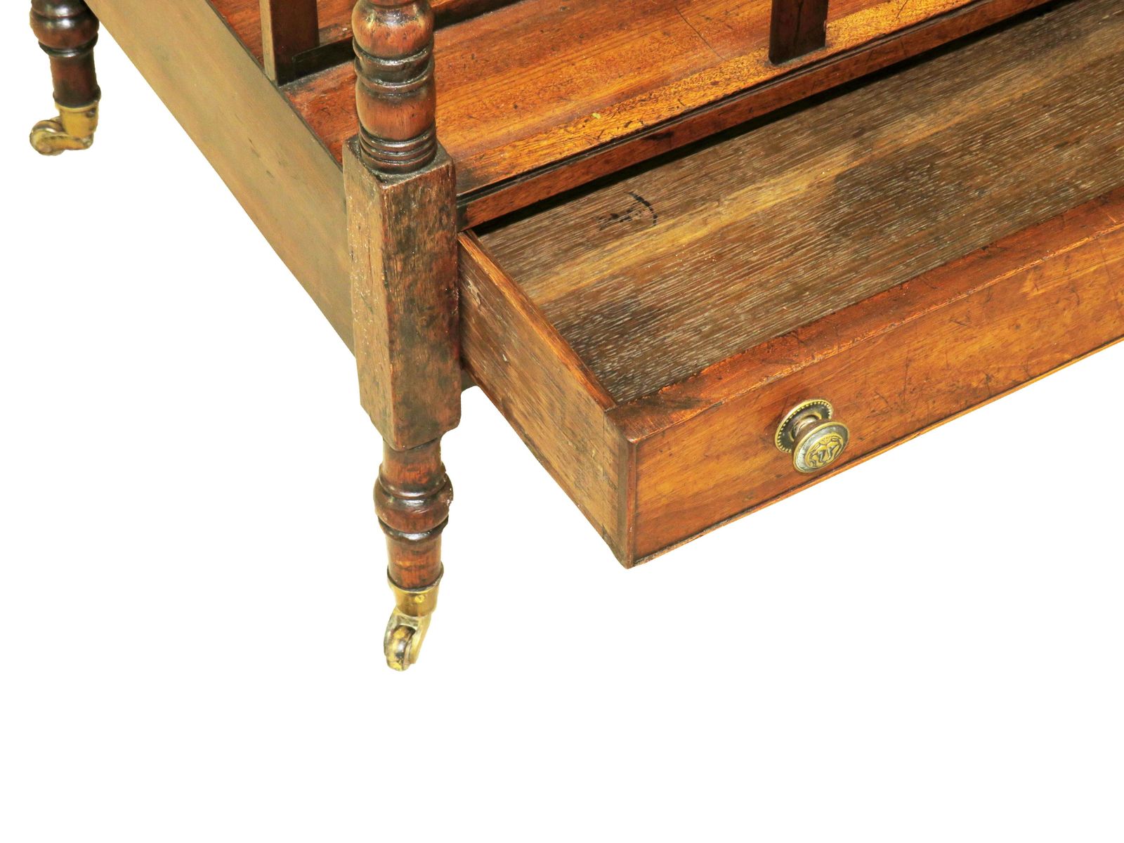 Antique Regency Mahogany Boat Shaped Canterbury (England, Circa 1820) photo vinterior
