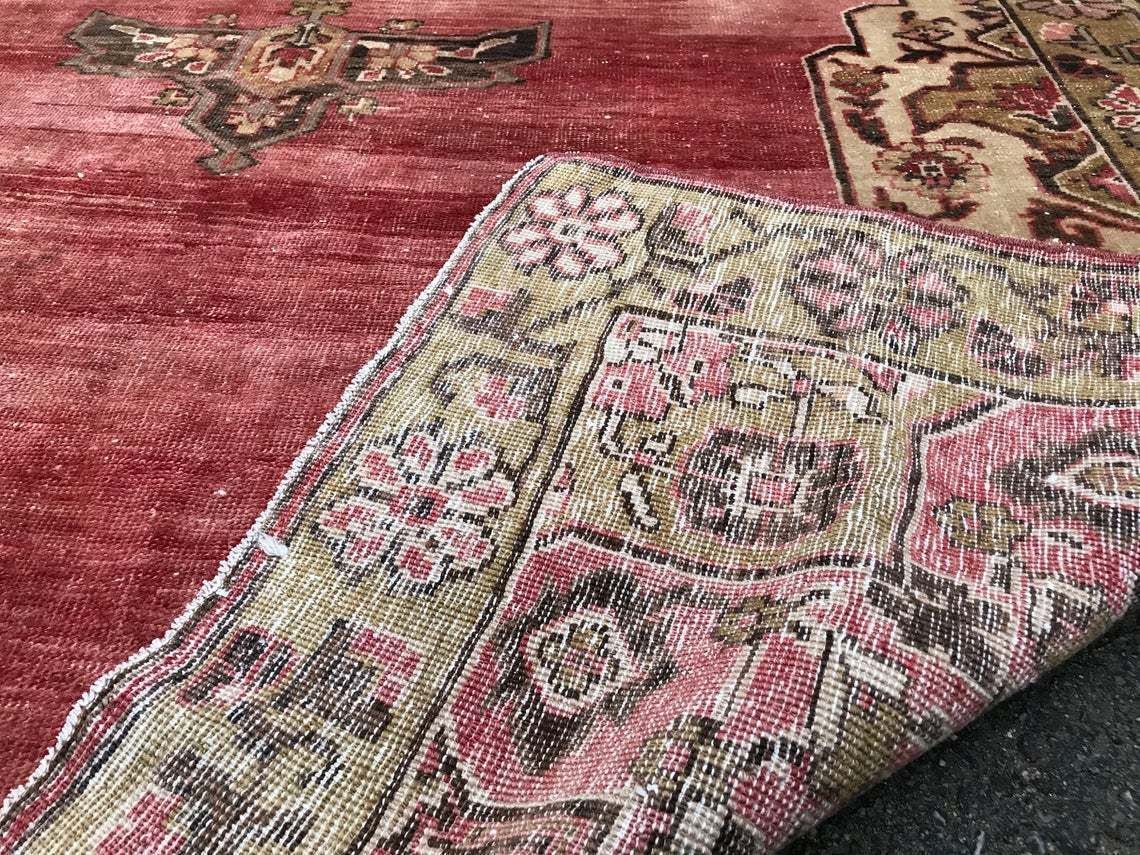 Turkish Bohemian Vintage Rug,Oushak Area Carpet,Wool Carpet, Handmade Anatolian Carpet photo buy