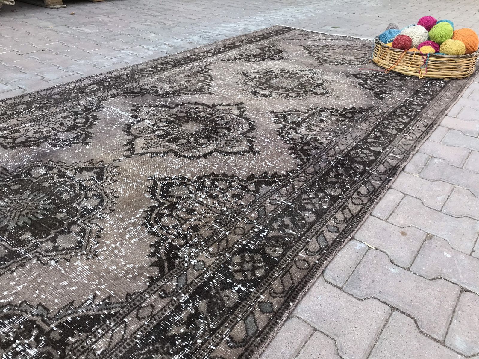 Turkish Rug,Wide Runner,Black Runner Rug,Anatolian Runner Rug,Decorative Rug,Oushak Rug,Bohemian Rug,Wool Rug,Area Rug,Runner Rug,Rugs