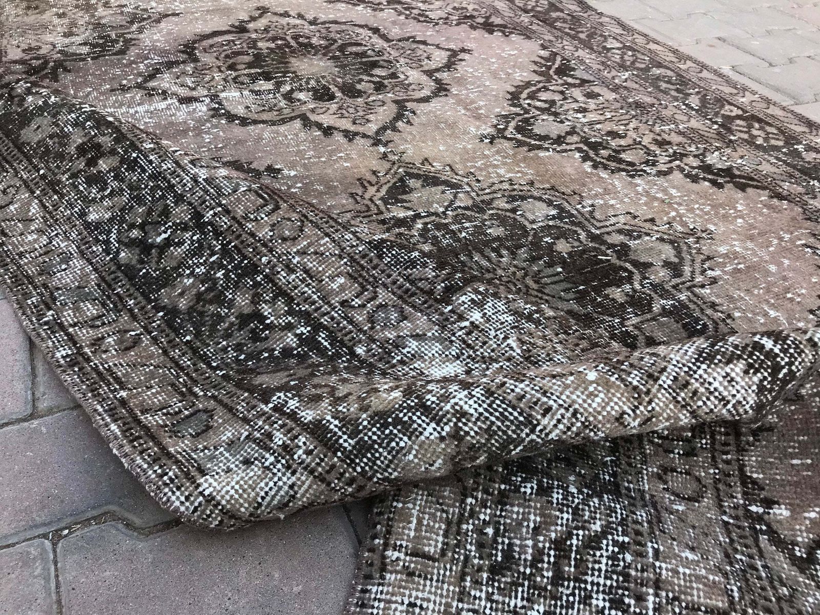photo for sale Turkish Rug,Wide Runner,Black Runner Rug,Anatolian Runner Rug,Decorative Rug,Oushak Rug,Bohemian Rug,Wool Rug,Area Rug,Runner Rug,Rugs