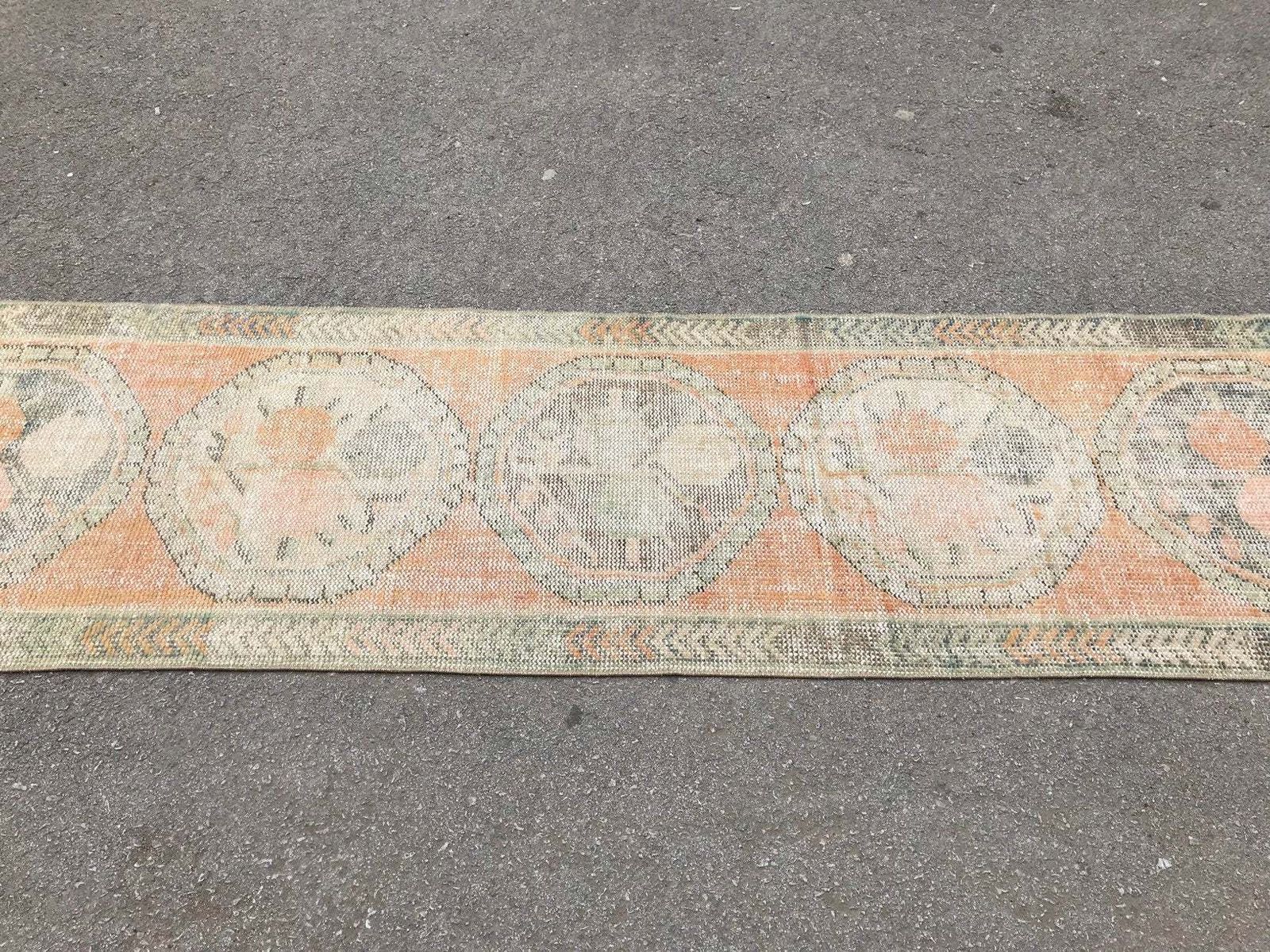 Turkish Runner Rug,Runner Rug,Oushak Runner,Wool Rug,Home Decor,Anatolian Runner,Turkish Rug,Bohemian Rug,Area Rug,Special Runner Rug photo for sale