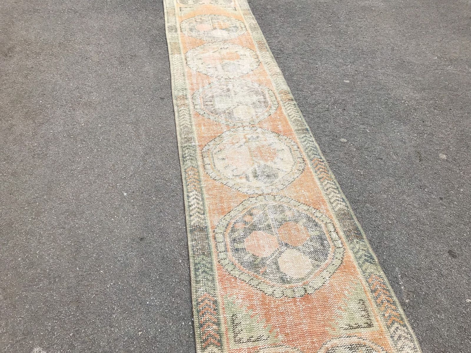 Turkish Runner Rug,Runner Rug,Oushak Runner,Wool Rug,Home Decor,Anatolian Runner,Turkish Rug,Bohemian Rug,Area Rug,Special Runner Rug photo vintage