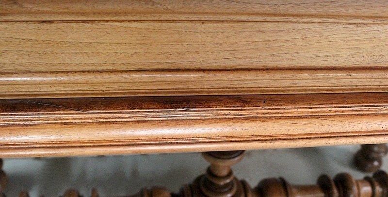 photo buy Office Table In Solid Walnut, Louis XIII Style  19th Century