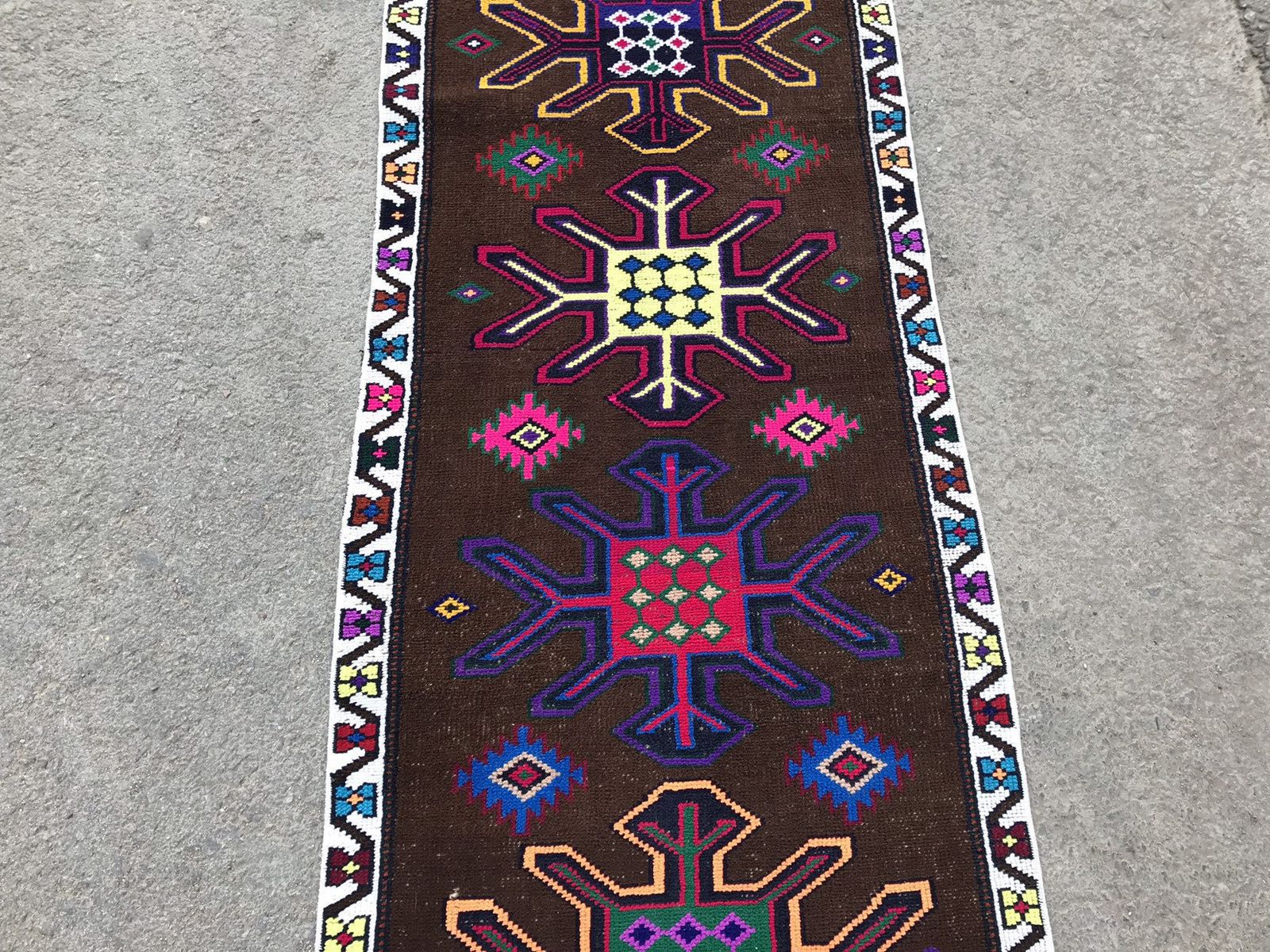 Turkish Runner Rug,Bohemian Runner,Oushak Runner Area Carpet,Wool Carpet photo 496.0