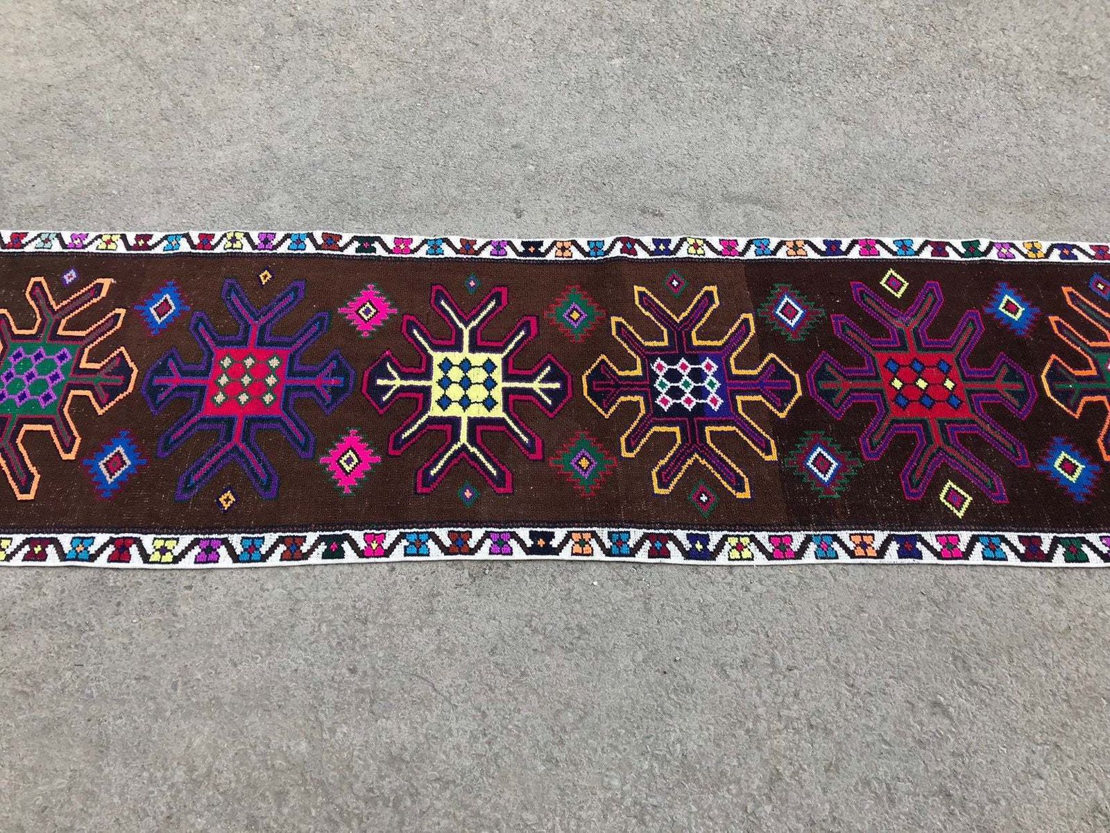 photo for sale Turkish Runner Rug,Bohemian Runner,Oushak Runner Area Carpet,Wool Carpet