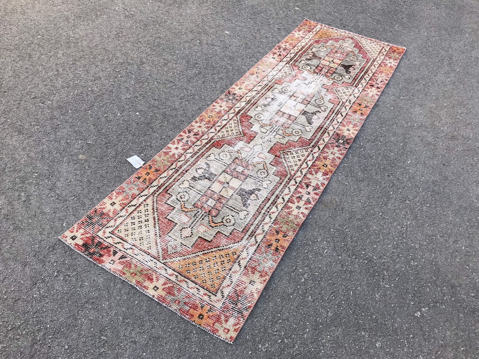 Runner Rug,Pastel Runner,Oushak Runner,Wool Rug,Home Decor,Anatolian Runner,Turkish Rug,Bohemian Rug,Area Rug,Carpet Rug,Turkish Runner Rug photo for sale