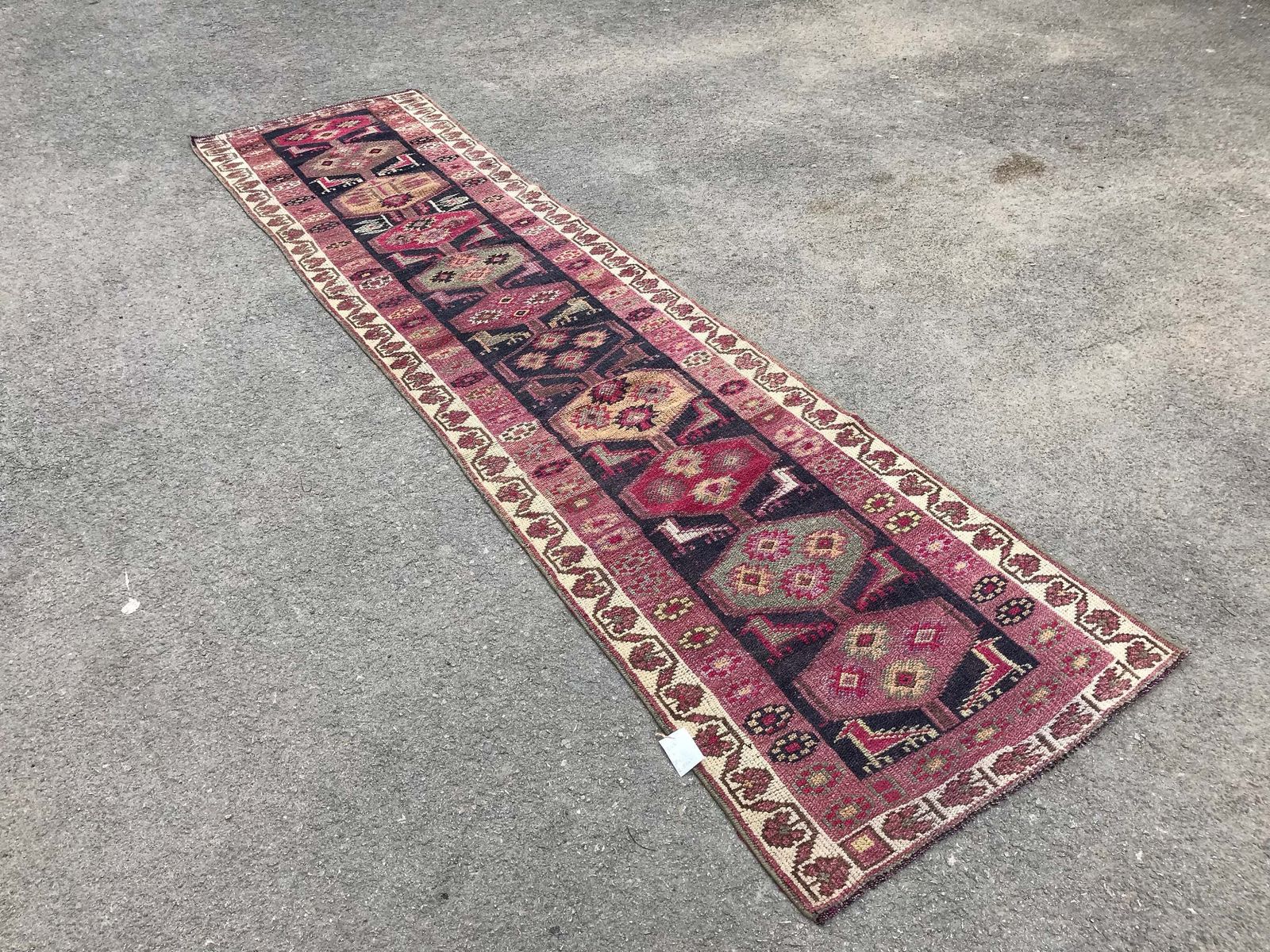 photo for sale 11'3x2'7 Ft,Runner Rug Vintage,Oushak Rug Runner,Runner Rugs,Turkish Runner Pastel,Wool Rug Runner,Carpet Runner Rug,Decorative Rug,Faded Ru