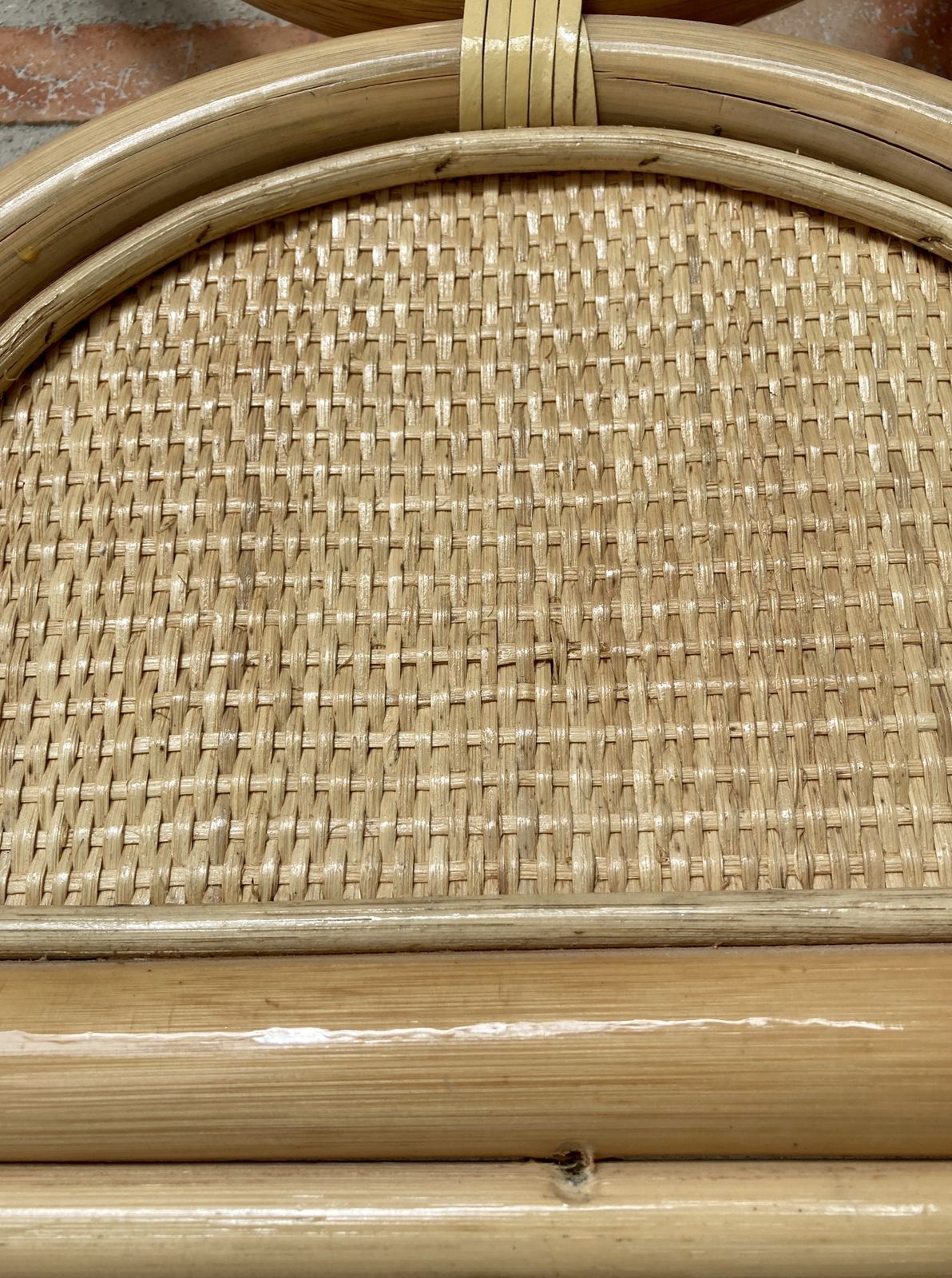Mid Century Bamboo And Rattan Single Headboard Bed photo 1296.0