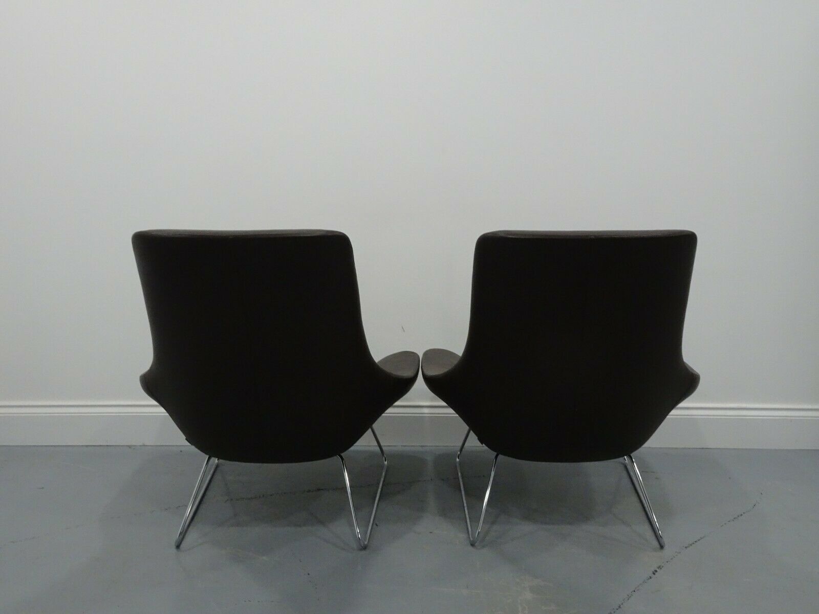 Pair Of Walter Knoll Flow Chair's In Premium Chocolate Leather photo 4680.0