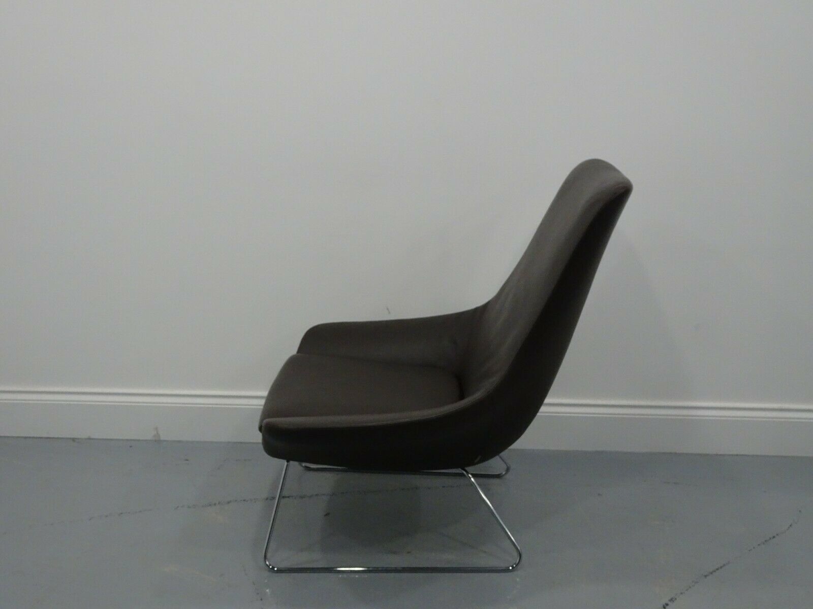 Pair Of Walter Knoll Flow Chair's In Premium Chocolate Leather photo vintage