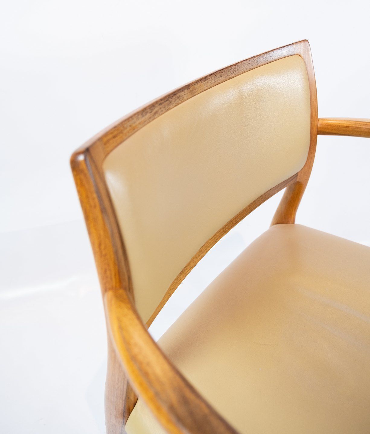 A Pair Of Armchairs, Model 65 Made In Rosewood  And Bright Leather By Niels O. Møller And J.L. Moller   1968 photo buy