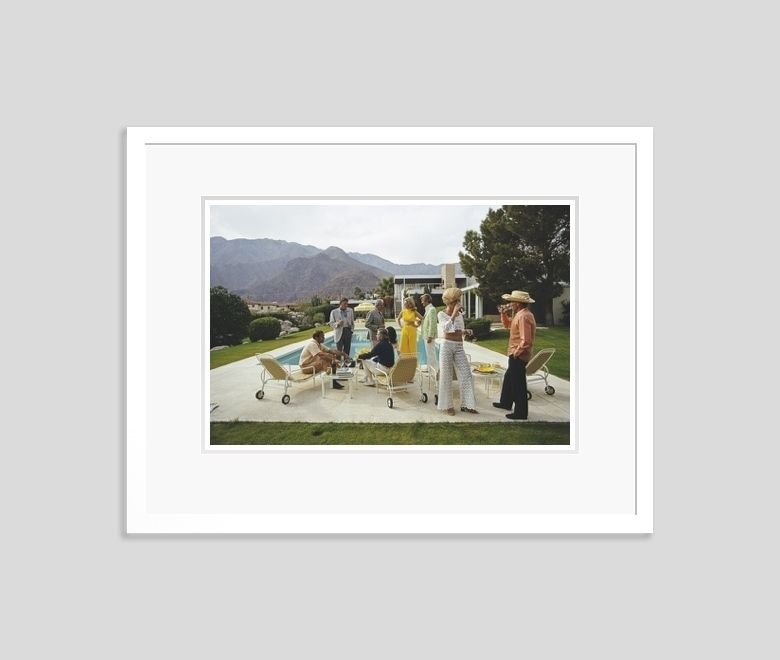 Slim Aaron 'Desert House Party' 1970 C Type Print Framed In White