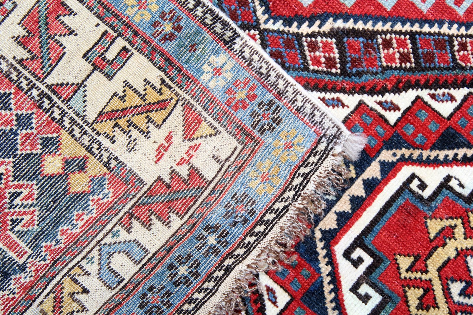 Antique Handmade Wool Shirvan Carpet Area Rug  120x165cm photo for sale