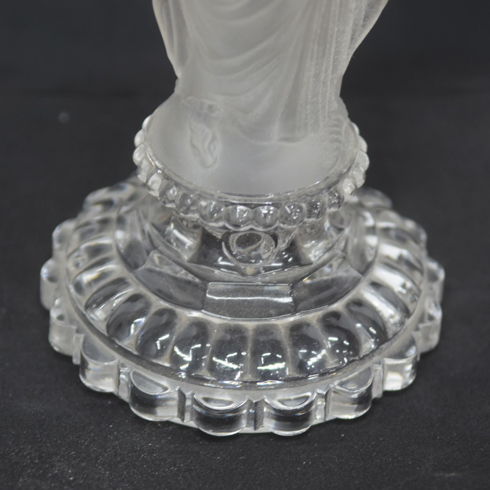 Sculpture Of The Virgin In Frosted Glass, 1900 photo for sale