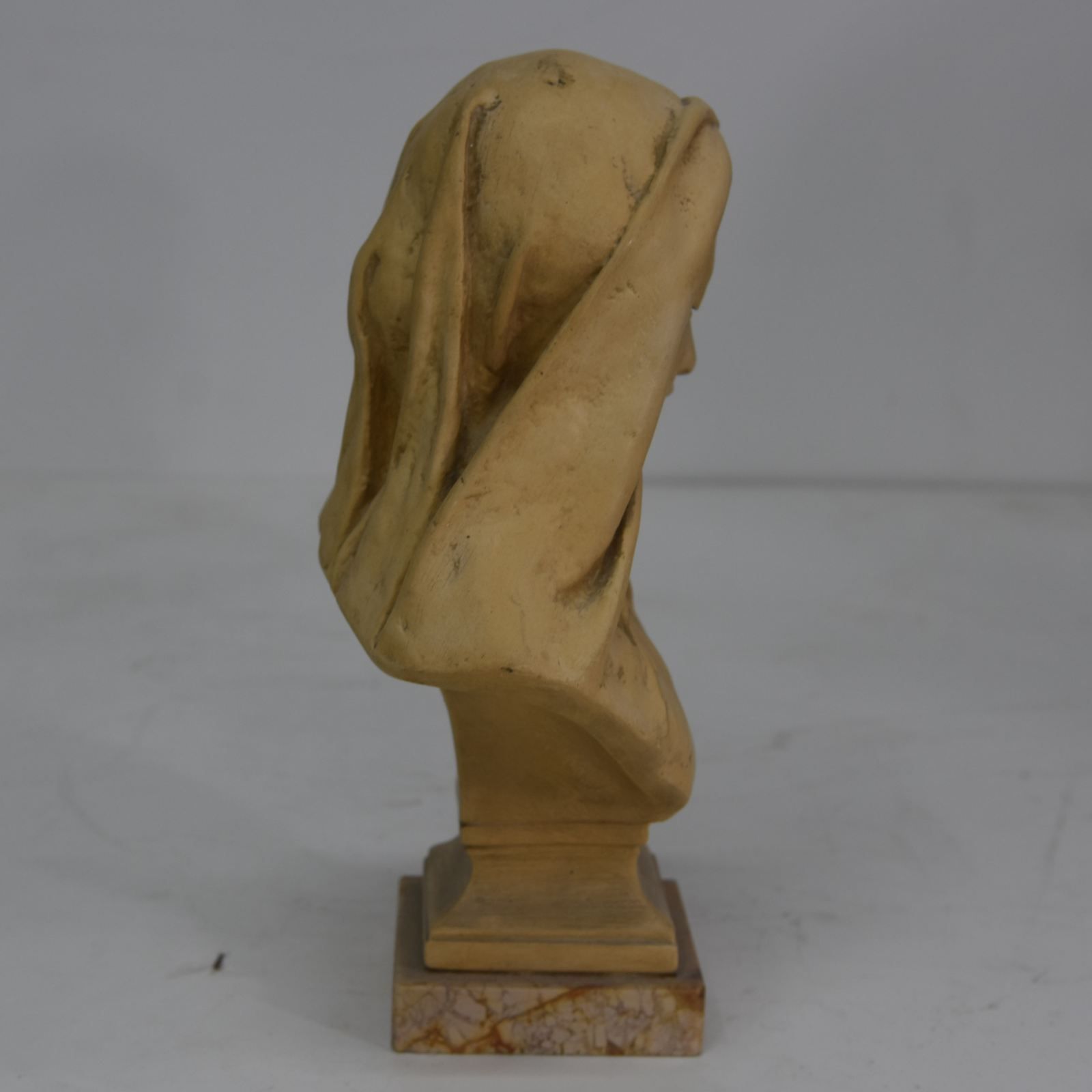 Terracotta Statuette Of The Virgin Saint By F. Carli photo Art