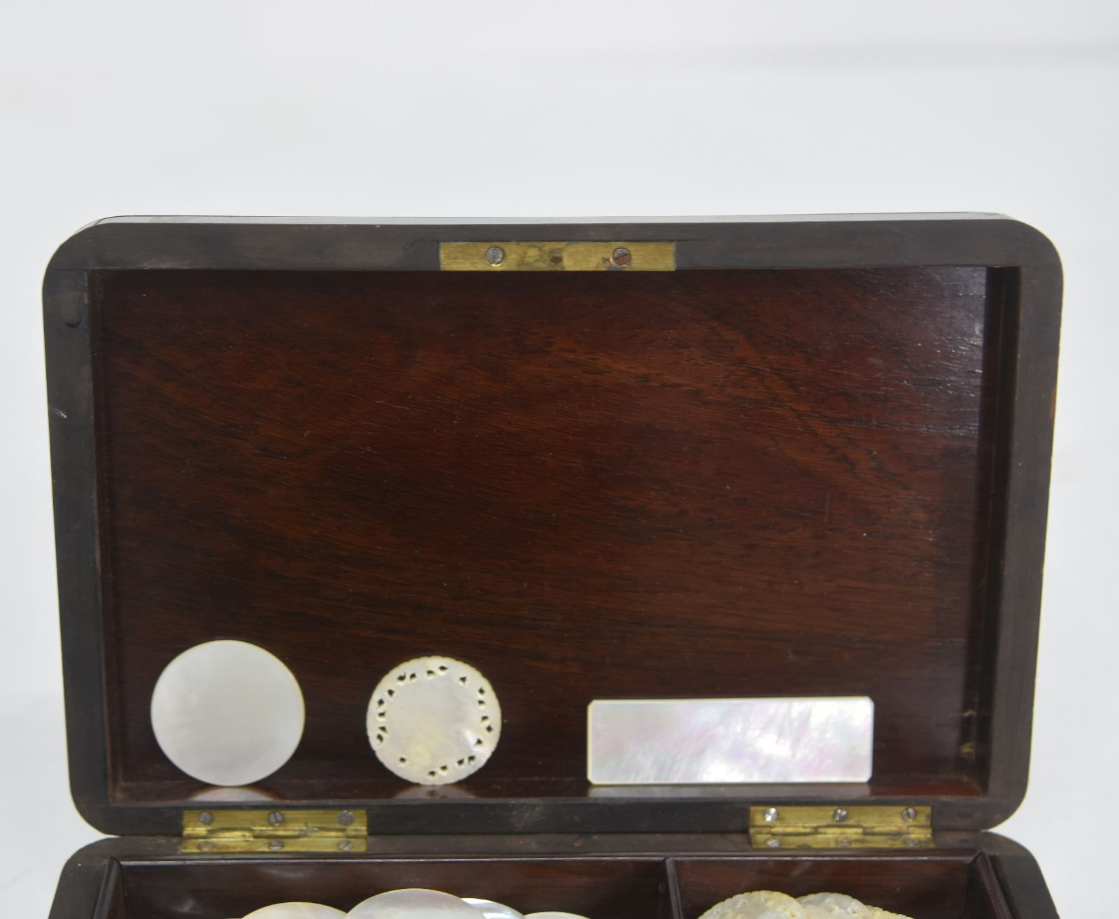 Napoleon III Blackened Wooden And Mother Of Pearl Token Box photo 222.0