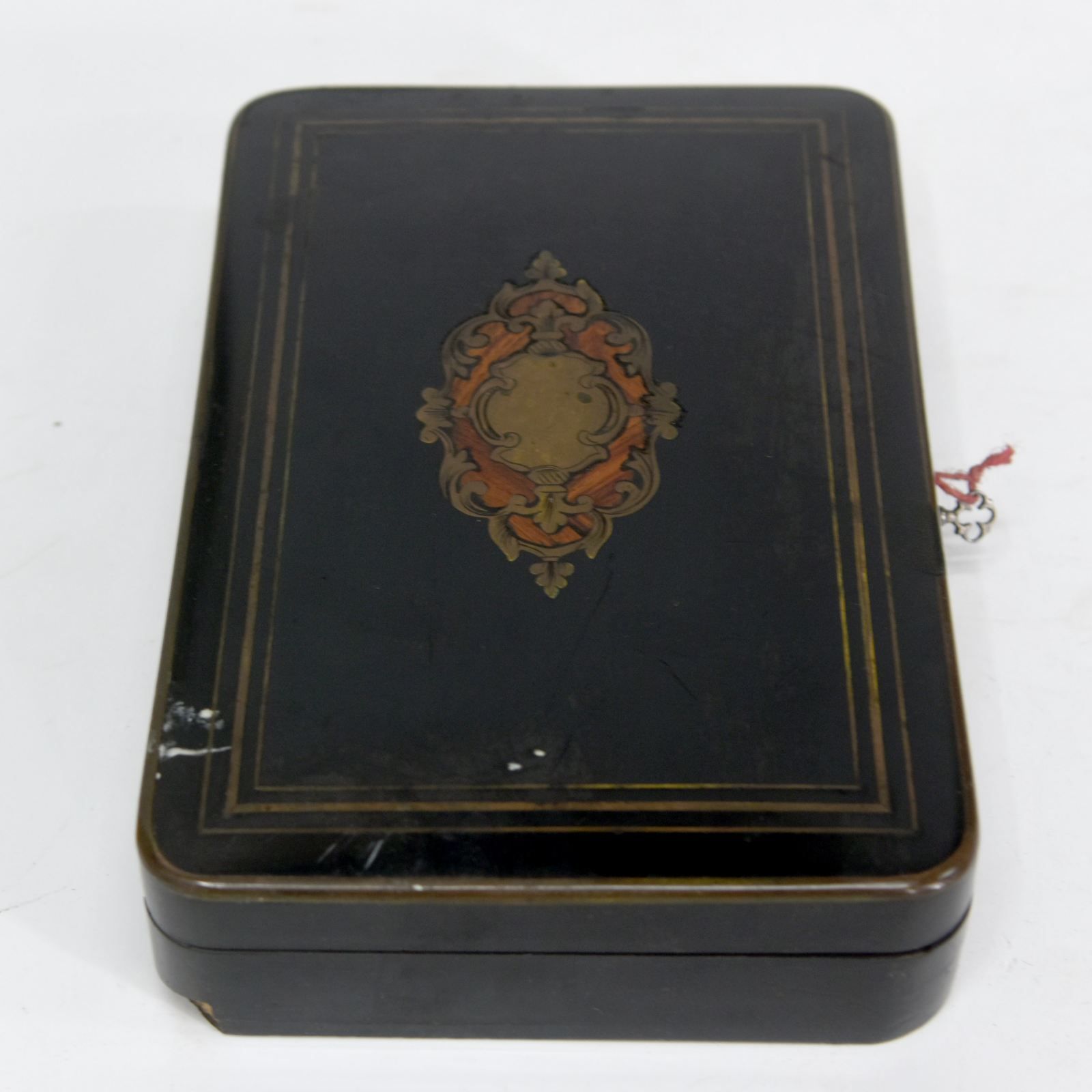 Napoleon III Blackened Wooden And Mother Of Pearl Token Box photo vinterior
