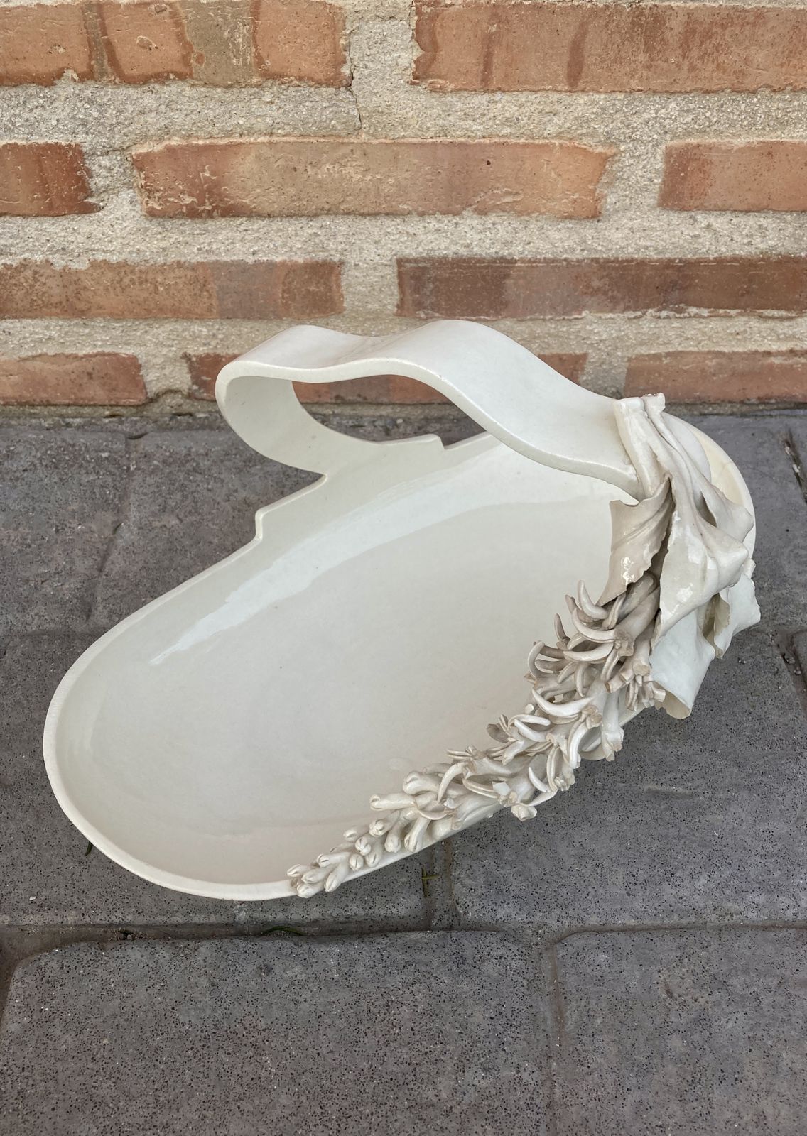 photo for sale Antique French Porcelain Basket With Floral Decoration By Hb & Cie Choisy Le Roi