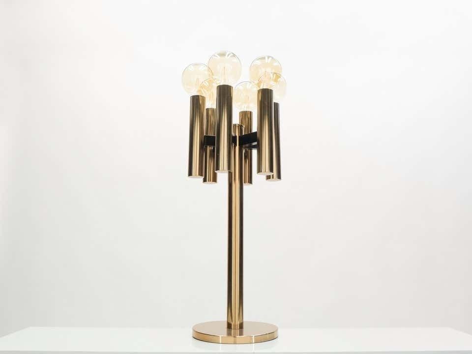 Grande lampe de table ou lampadaire danois Jo Hammerborg en cuivre, années 1960 photo 4363.17