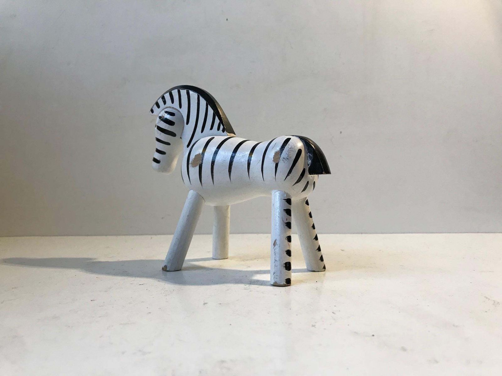 Kay Bojesen, Vintage Painted Zebra Figure, 1950s photo for sale