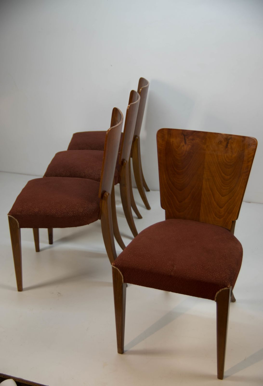 Art Deco Dining Chairs H 214 By Jindrich Halabala For Up Závody, Set Of 4 photo vintage