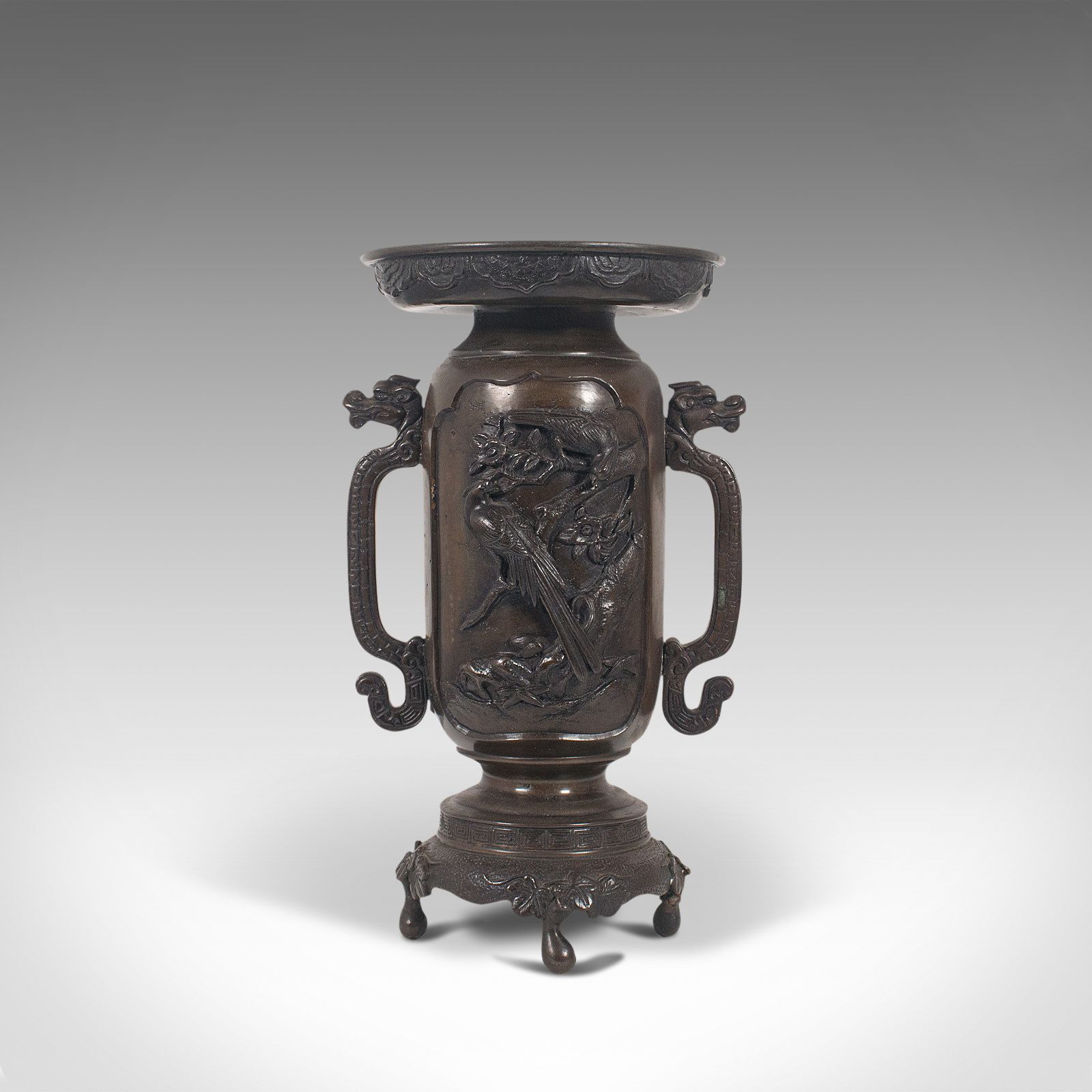 Antique Decorative Vase, Japanese, Bronze, Meiji Period, Late 19th, Circa 1900 photo furniture