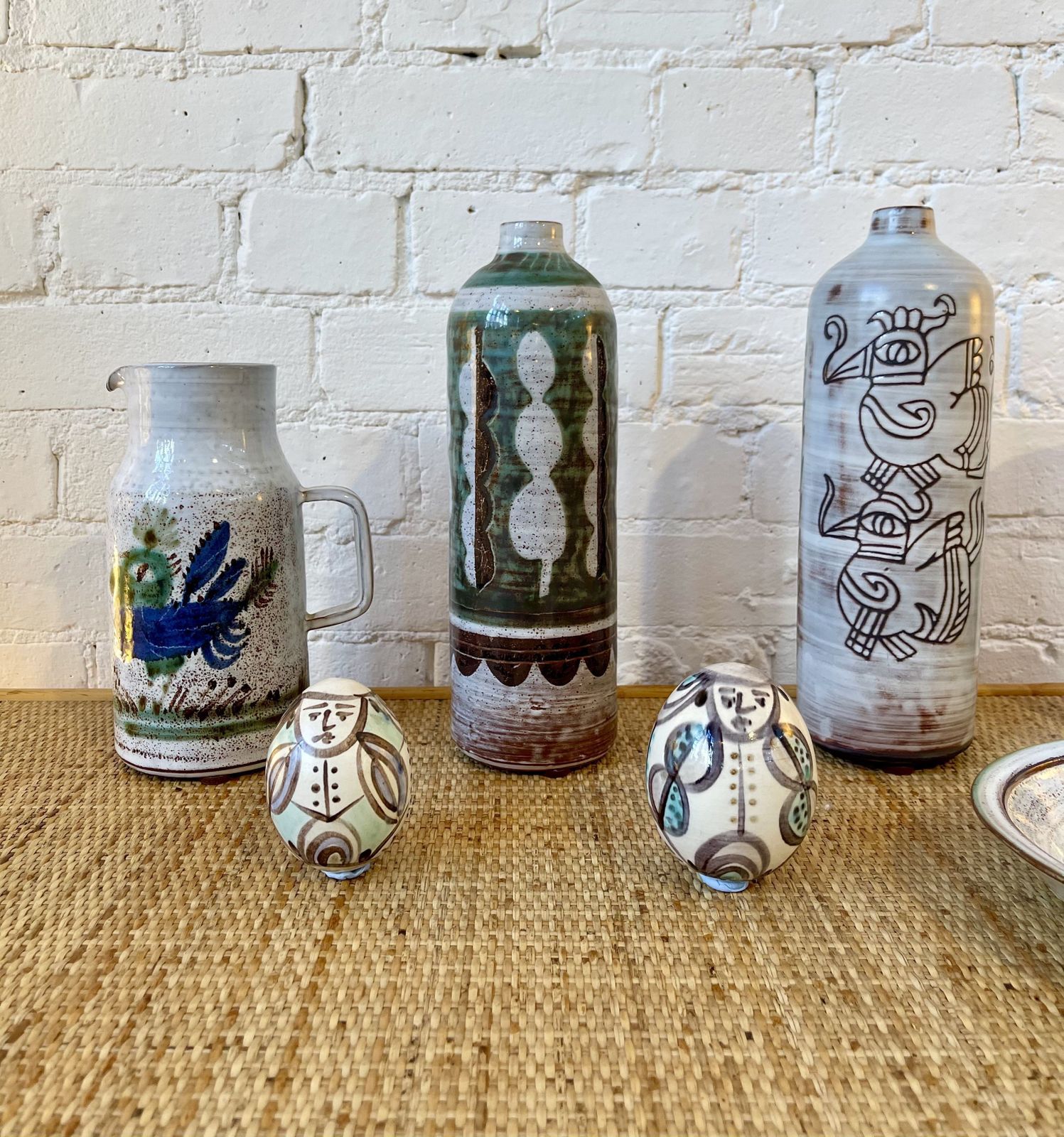 Vintage French Ceramic Flower Vase By Michel Barbier (Circa 1960s) photo furniture
