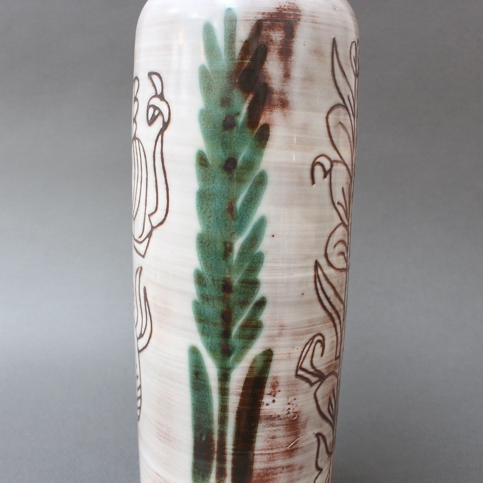 550.0 Vintage French Ceramic Flower Vase By Michel Barbier (Circa 1960s) photo