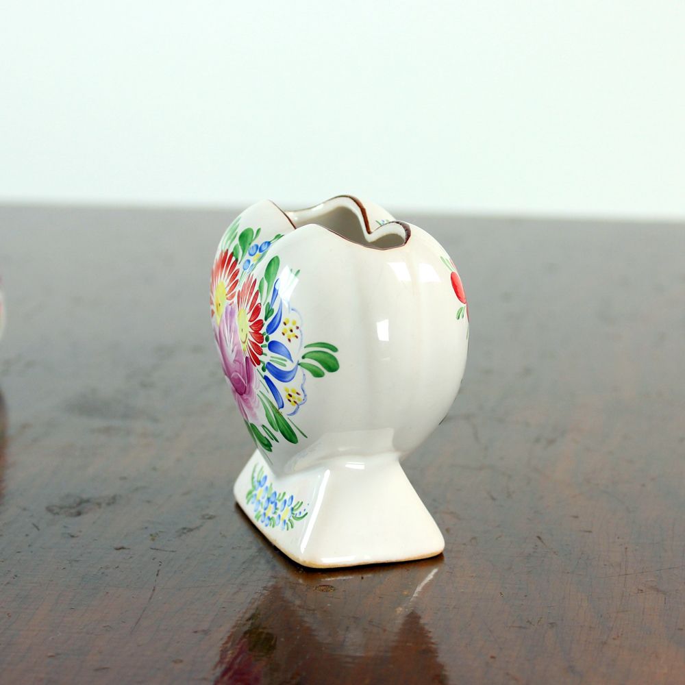 Vintage Ceramic Vase & Bowl Set, Folk Design, Czechoslovakia 1974 photo buy