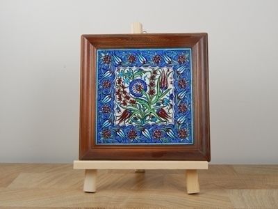 Handmade Turkey, Kutahya Pottery, Tiles, Ceramic Paintings, Picture Frame Q, Free Shipping