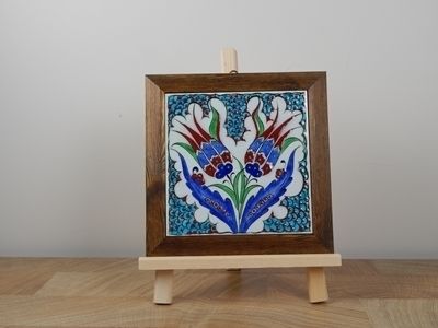 Turkey, Kutahya Pottery, Tiles, Art Paintings, Framed H, Free Shipping