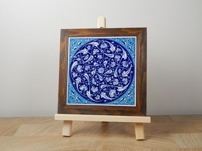Handmade Turkey, Kutahya Pottery, Tiles, Ceramic Paintings, Picture Frame Q, Free Shipping