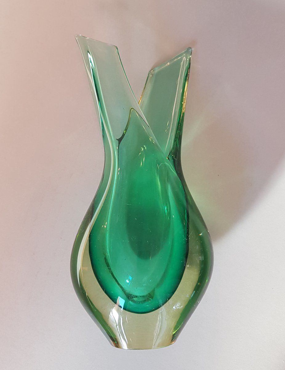 Murano Sommerso Glass Vase, 1950s