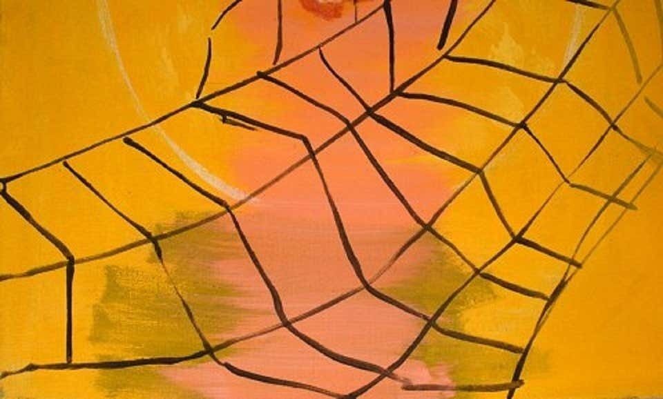 Ivy Lysdal, Acrylic On Canvas, Abstract Modernist Painting, Late 20th Century photo for sale