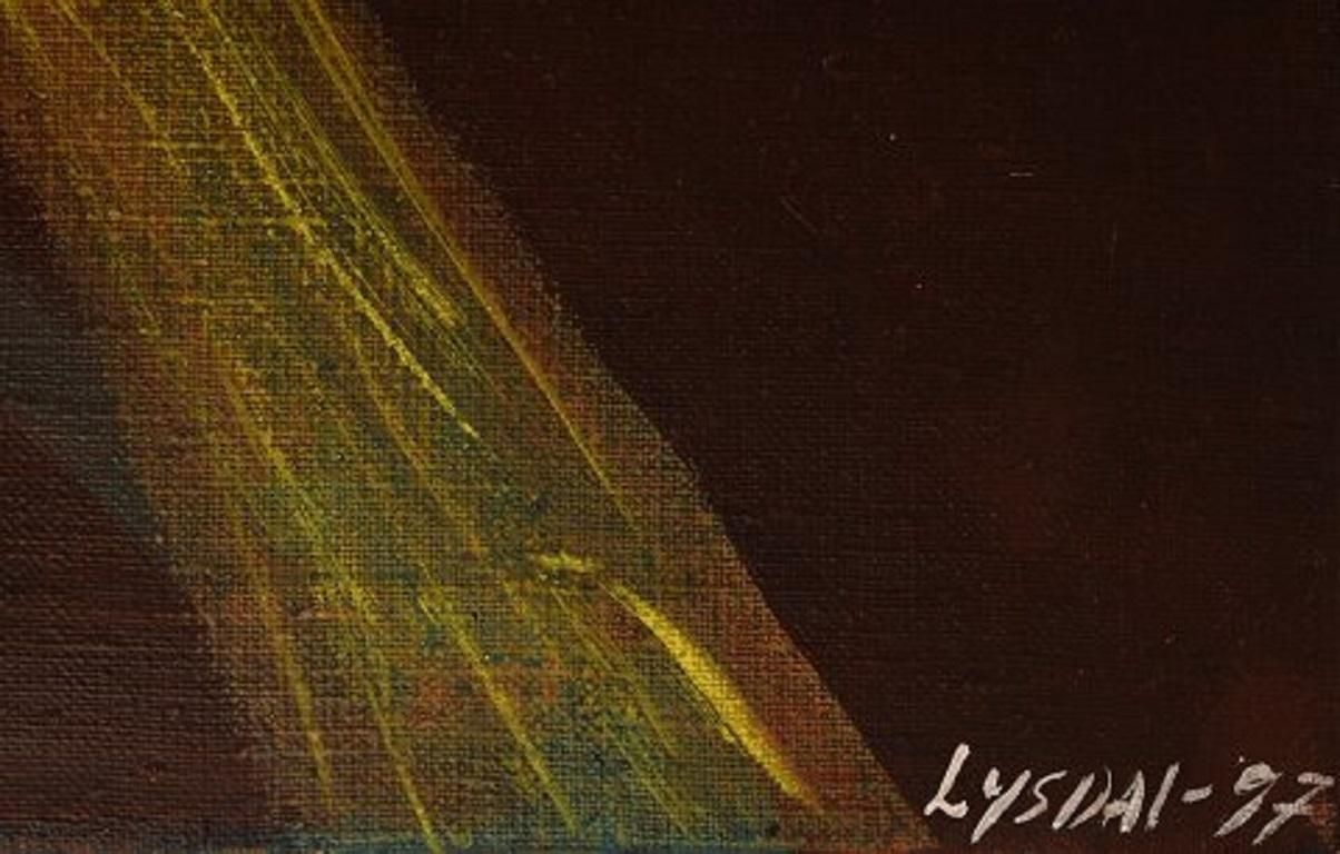 Ivy Lysdal, Acrylic On Canvas, Abstract Modernist Painting, 1997 photo Art