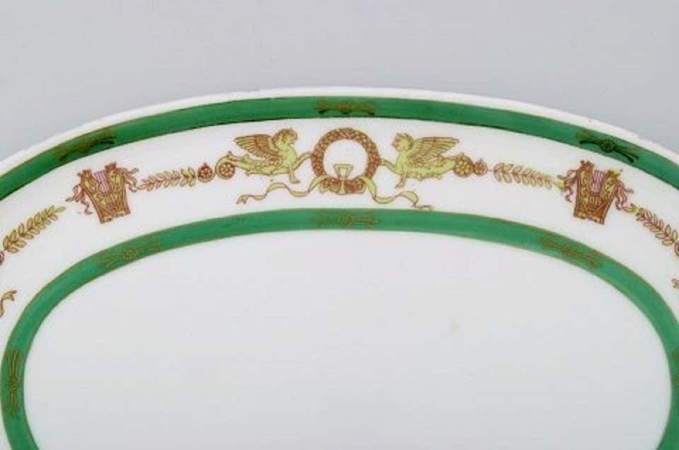 Limoges, France, Two Candlesticks And A Dish In Hand Painted Porcelain photo for sale