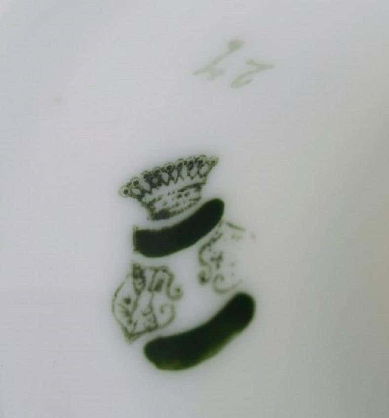 Limoges, France, Two Candlesticks And A Dish In Hand Painted Porcelain photo buy