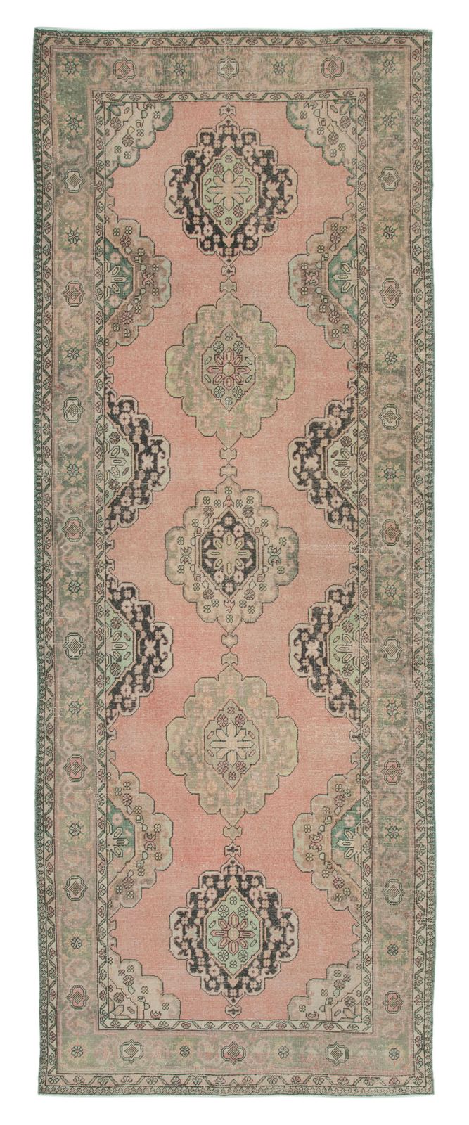 Vintage Antique Beige Runner Carpet photo Textiles