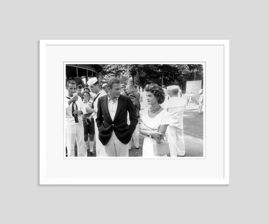 Slim Aarons 'Tennis Guests' 1955 Silver Gelatin Print Framed In White