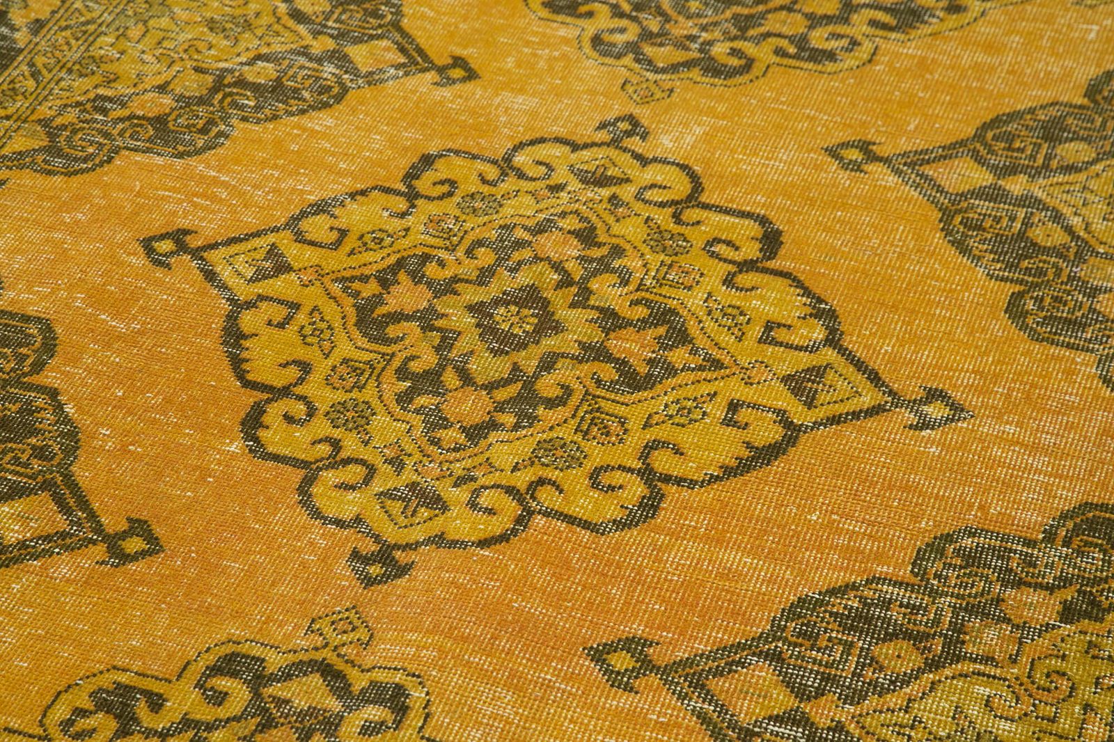 Vintage Antique Yellow Runner Carpet photo vinterior