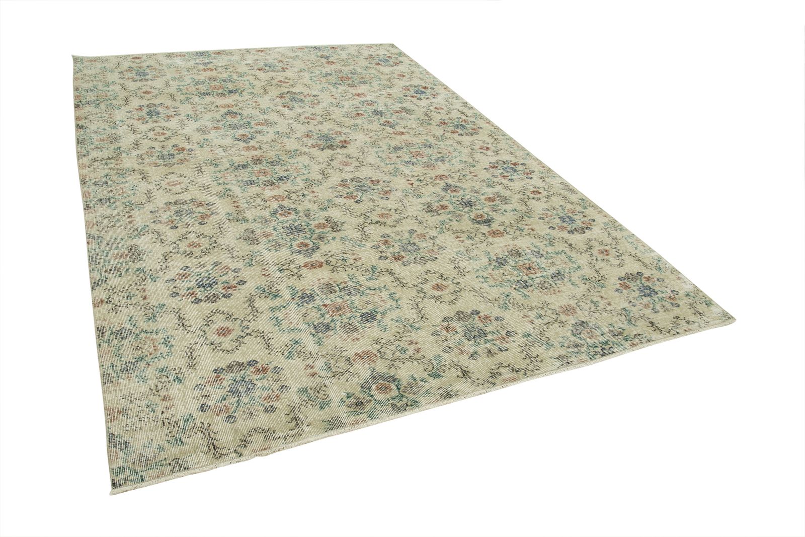 Antique Turkish Distressed One Of A Kind Unique Kayseri Rug photo vinterior