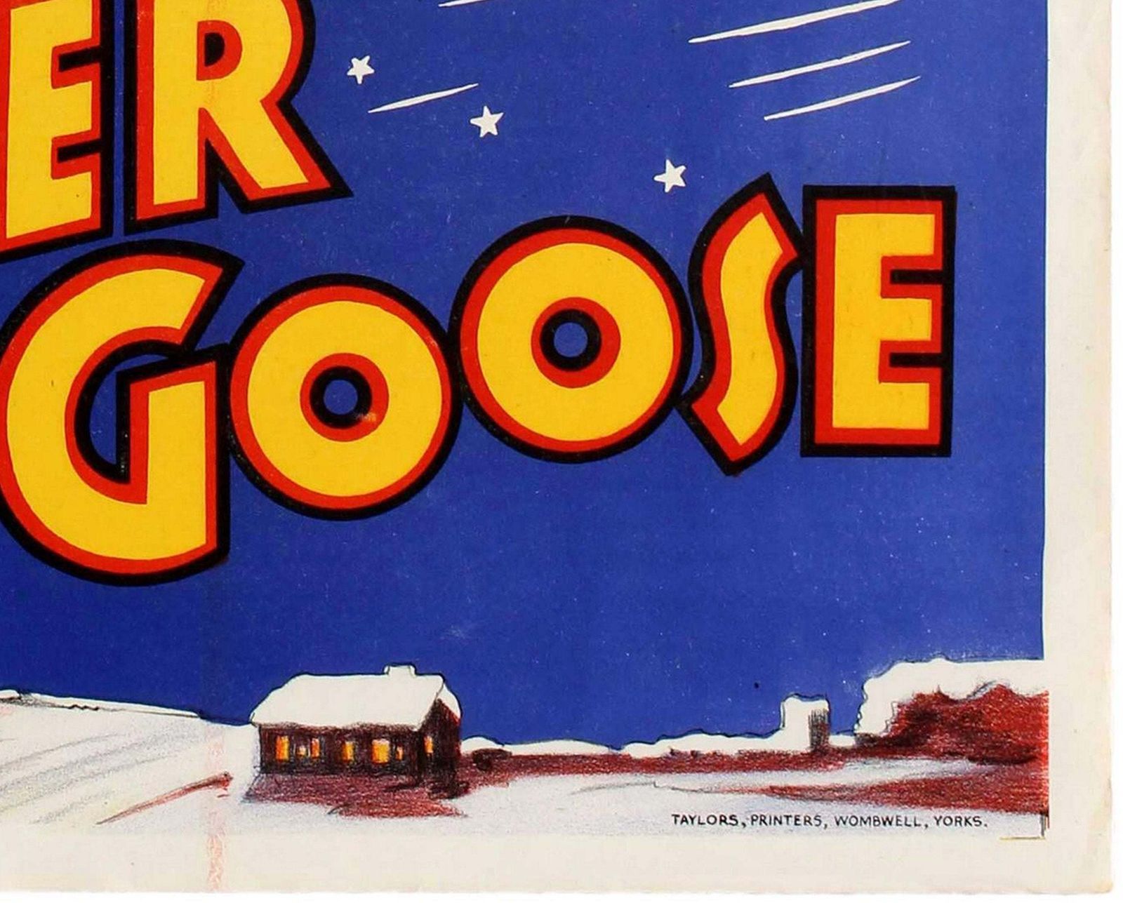 Original Vintage 30s Theatre Advertising Poster Featuring Mother Goose photo vintage