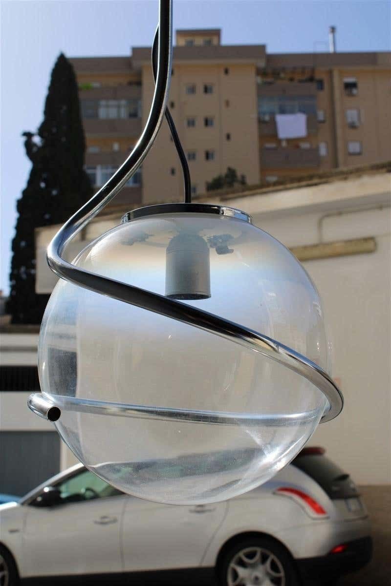 Fabio Lenci Italian Chandelier Pop Art Ball Murano Glass, 1970s photo vinterior
