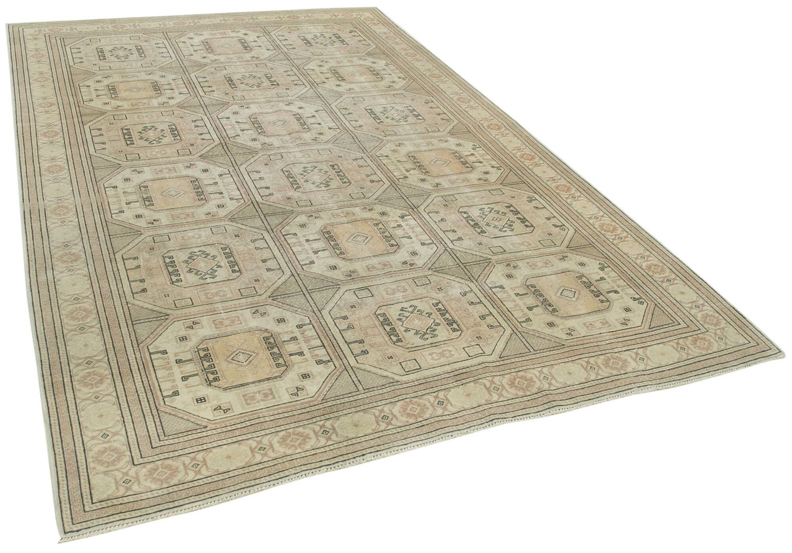 Antique Turkish Distressed One Of A Kind Unique Kayseri Rug photo for sale