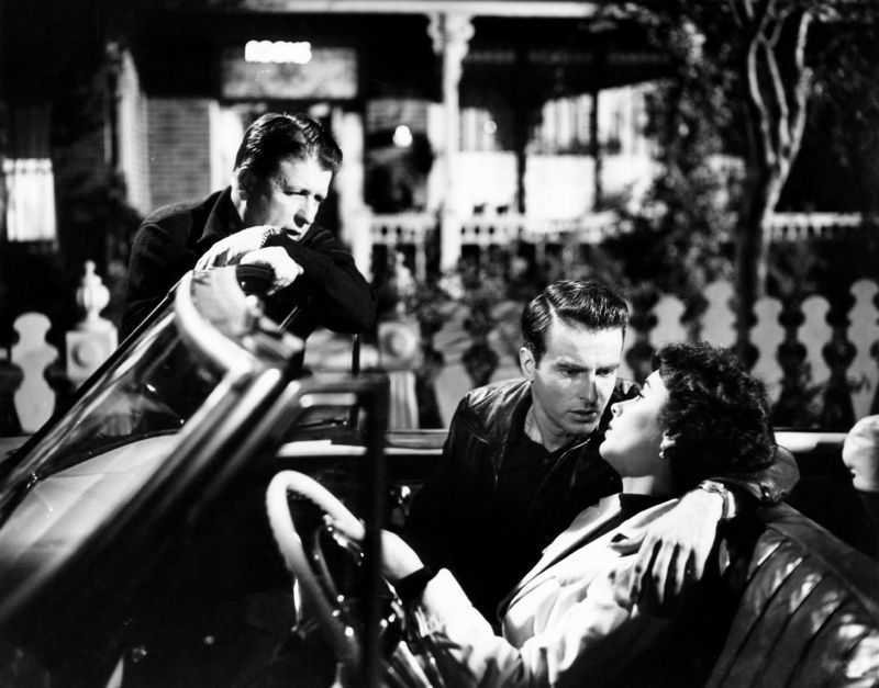 'George Stevens, Montgomery Clift & Elizabeth Taylor On Set' Oversize Silver Gelatin Print Unframed