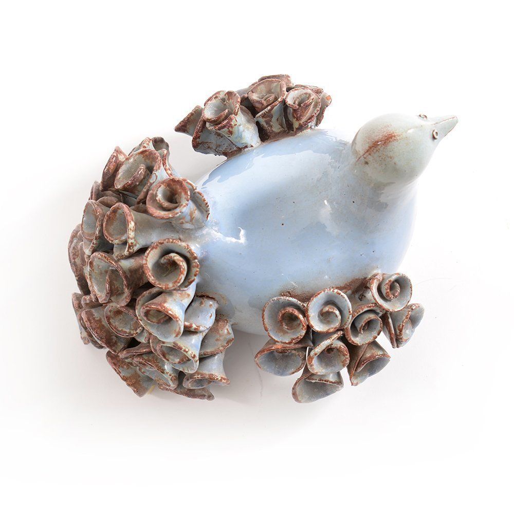 Hand Made Ceramic Pigeon Sculpture, Czechoslovakia 1960s photo Art