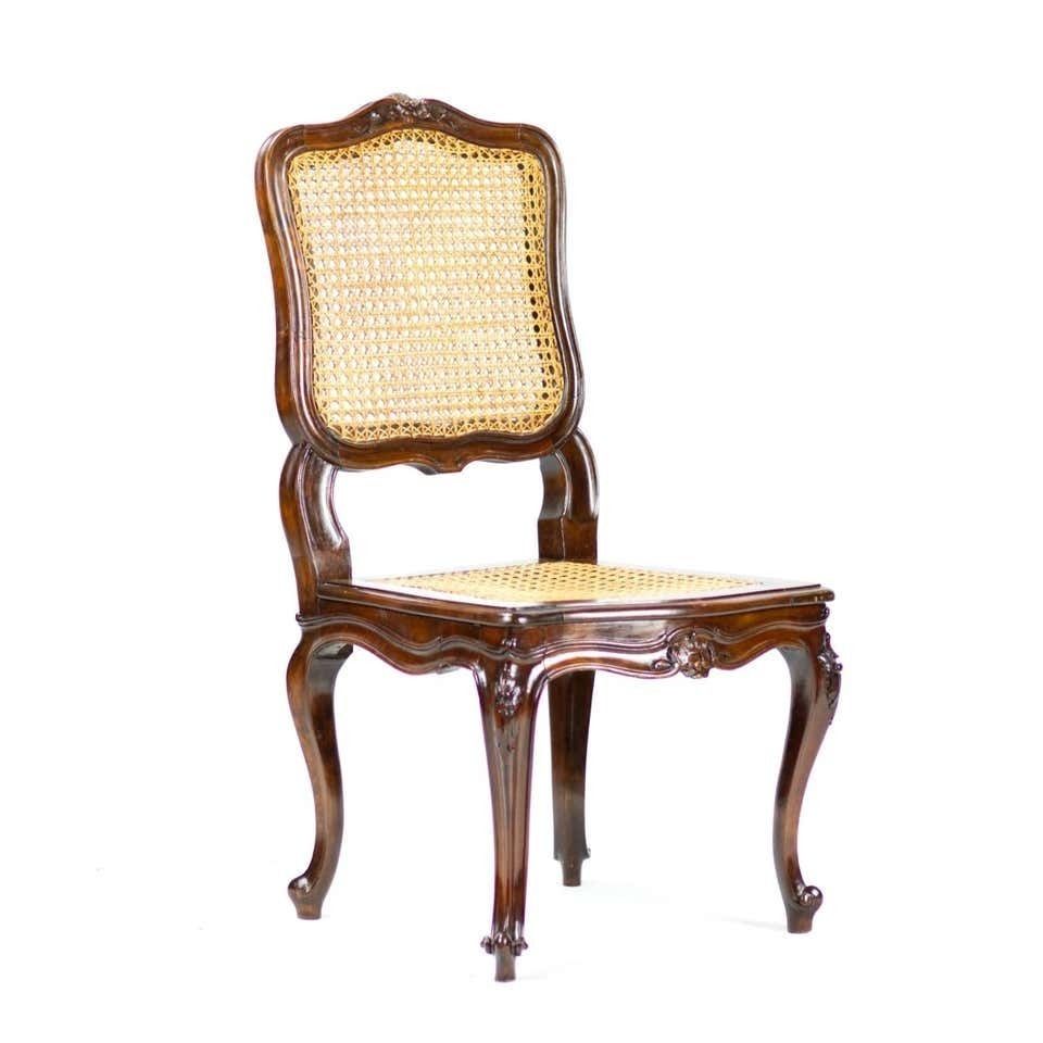 4769.0 Set Of Six French 19th Century Louis XV Style Caned Dining Chairs In Walnut photo