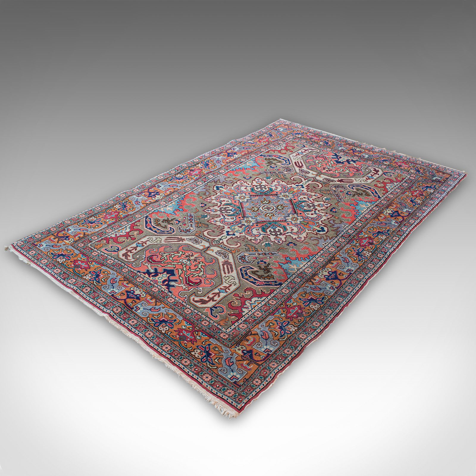 Vintage Erivan Rug, Caucasian, Woven, Hall, Living Room, Carpet, Late 20th C photo for sale