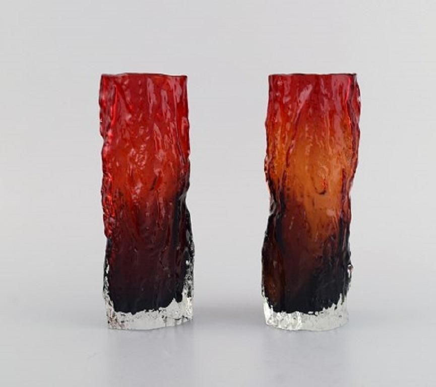 Kaj Blomqvist For Kumela, Five Mouth Blown Art Glass Vases, Finnish Design, 1970
